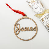 Personalised Christmas bauble decoration - Stag Design