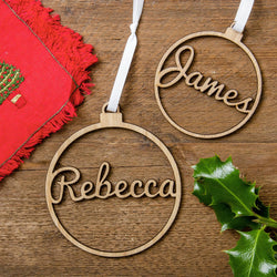 Personalised Christmas bauble decoration - Stag Design