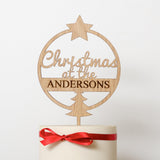 Personalised Christmas cake topper - Stag Design
