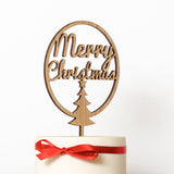 Merry Christmas cake topper - Stag Design
