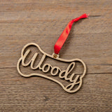 Dog bone Christmas tree decoration - Stag Design