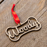 Dog bone Christmas tree decoration - Stag Design