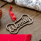Dog bone Christmas tree decoration - Stag Design