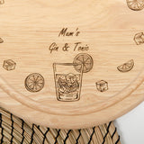 Mother's Day gin board and card gift set - Stag Design