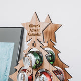 Personalised oak Advent calendar for cans - Stag Design