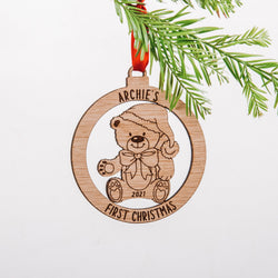 Teddy Christmas bauble decoration - Stag Design