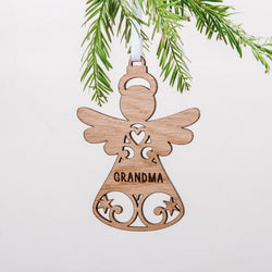 Personalised Christmas angel decoration - Stag Design