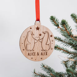 Couple bauble decoration - Stag Design