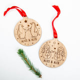 Couple bauble decoration - Stag Design