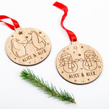 Couple bauble decoration - Stag Design
