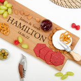 Personalised family oak platter board - Stag Design