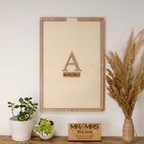 Alternative wedding initial rectangle dropbox guest book - Stag Design