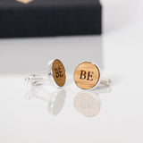NEW! Sterling silver wooden cufflinks - Stag Design