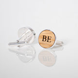 NEW! Sterling silver wooden cufflinks - Stag Design