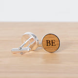 NEW! Sterling silver wooden cufflinks - Stag Design