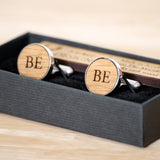 NEW! Sterling silver wooden cufflinks - Stag Design