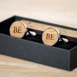 NEW! Sterling silver wooden cufflinks - Stag Design