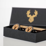 Wooden cufflinks with logo - Stag Design