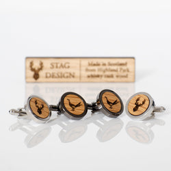 Wooden cufflinks with logo - Stag Design