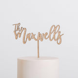 Surname cake topper - Stag Design