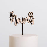 Surname cake topper - Stag Design