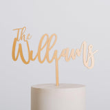 Surname cake topper - Stag Design