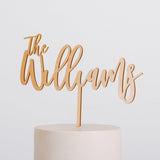 Surname cake topper - Stag Design