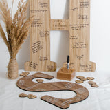 Letter wooden guest book sign - Stag Design