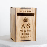 Personalised wedding post box for gift cards - Stag Design