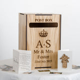 Personalised wedding post box for gift cards - Stag Design