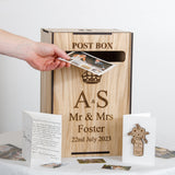 Personalised wedding post box for gift cards - Stag Design