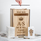 Personalised wedding post box for gift cards - Stag Design