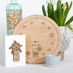 Mother's Day gin board and card gift set - Stag Design
