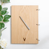 NEW! Personalised wooden A4 folder - Stag Design