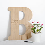 Letter wooden guest book sign - Stag Design