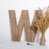 Letter wooden guest book sign - Stag Design