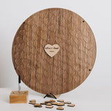 NEW! Alternative circle of hearts wedding guest book - Stag Design