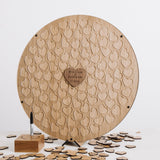 NEW! Alternative circle of hearts wedding guest book - Stag Design