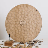 NEW! Alternative circle of hearts wedding guest book - Stag Design