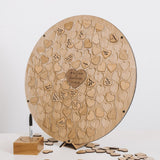 NEW! Alternative circle of hearts wedding guest book - Stag Design
