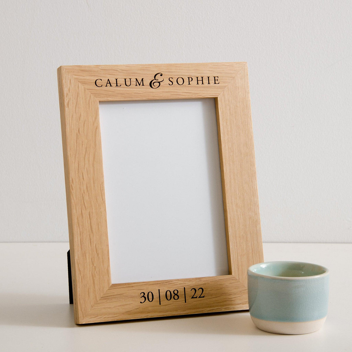 Oak wedding photo frame – Stag Design