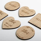 NEW! Wedding favour place name coasters - Stag Design