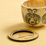 Wooden coasters, pair of jigsaw, love heart or mountain design - Stag Design