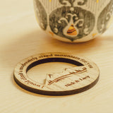 Wooden coasters, pair of jigsaw, love heart or mountain design - Stag Design