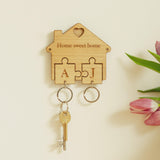 Personalised jigsaw key ring holder - Stag Design