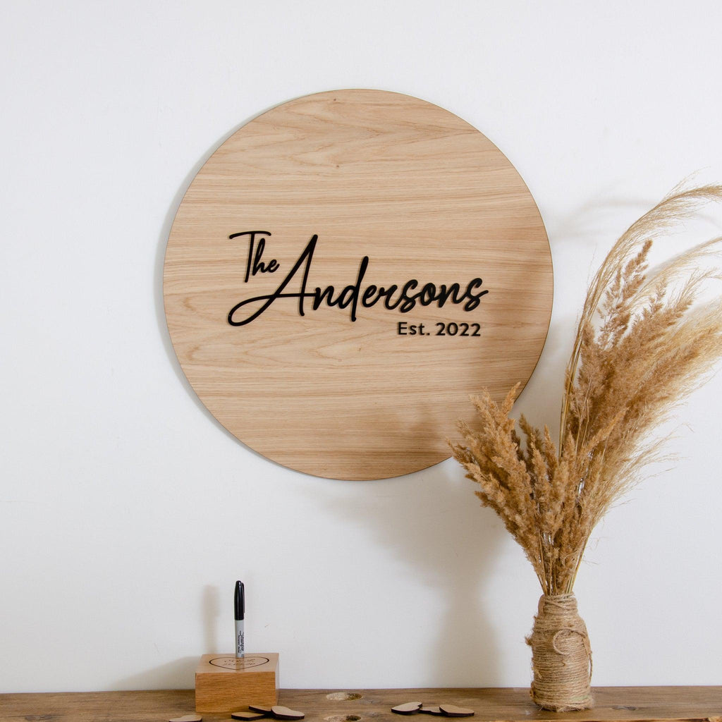 Alternative circle guest book sign Stag Design