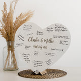 NEW! Wooden heart guest book sign - Stag Design