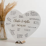 NEW! Wooden heart guest book sign - Stag Design