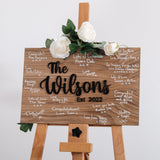 NEW! Alternative rectangle wooden guest book sign - Stag Design