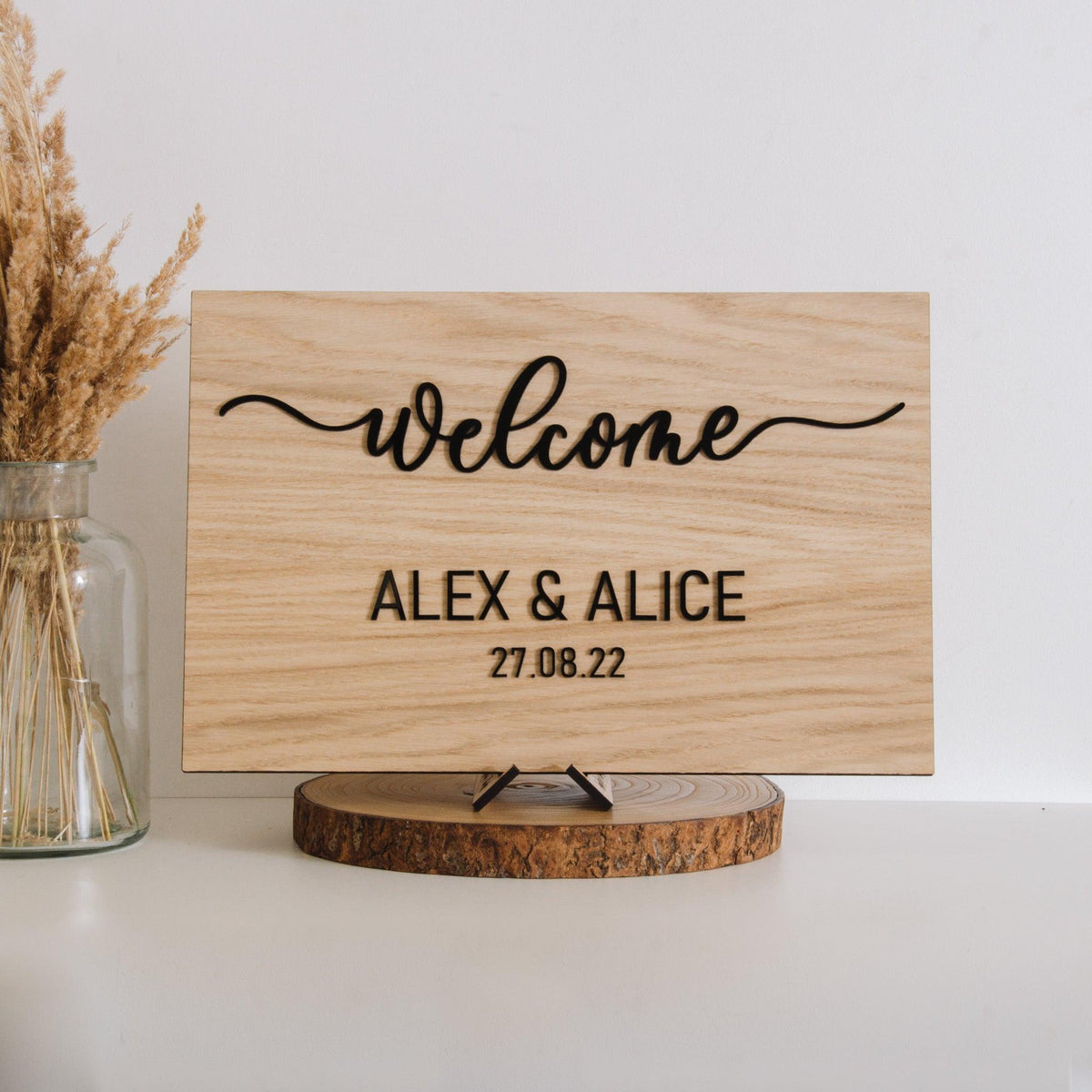 Welcome Sign Shape Wooden rectangle welcome sign – Stag Design